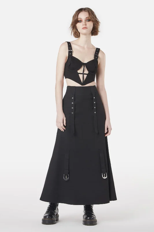 Industrial Hybrid Strap Skirt chiffon skirt airy