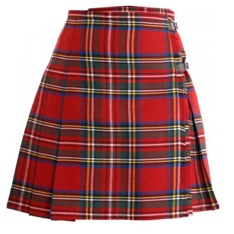 Ladies Deluxe Tartan Kilted Skirt Stewart Royal cashmere skirt soft