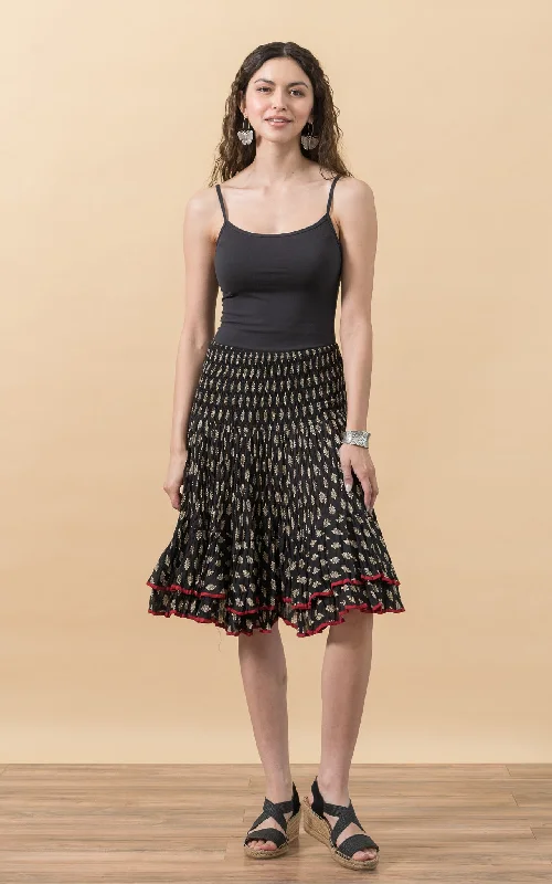 Macarena Skirt, Mini, Black Bagru lace skirt delicate