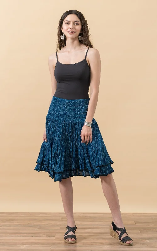 Macarena Skirt, Mini, Tula Indigo leather skirt modern