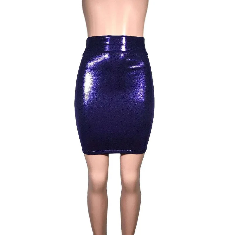 Pencil Skirt - Purple Mystique silk skirt lustrous