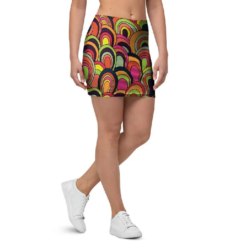 Trippy Mini Skirt velvet skirt plush