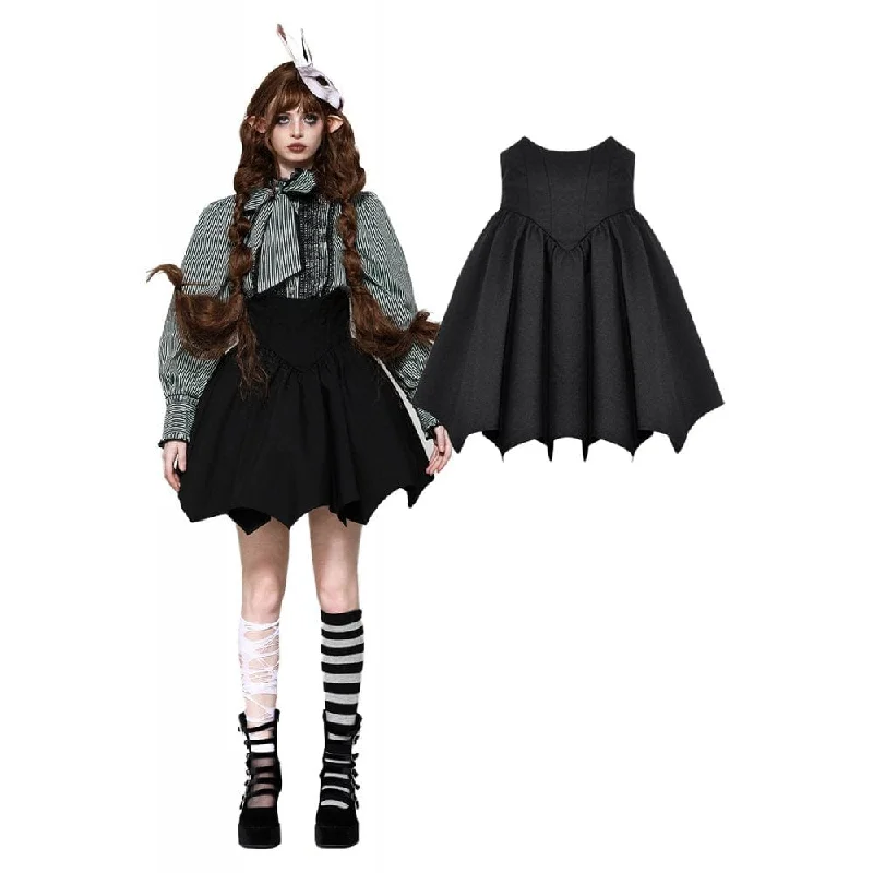 Women's Gothic Lolita Batwing High-waisted Short Skirt lace skirt intricate